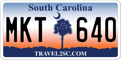 SC license plate MKT640