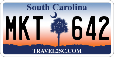 SC license plate MKT642