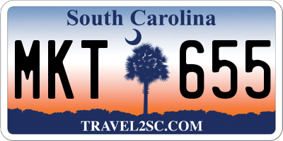 SC license plate MKT655