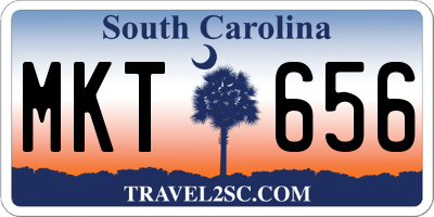 SC license plate MKT656