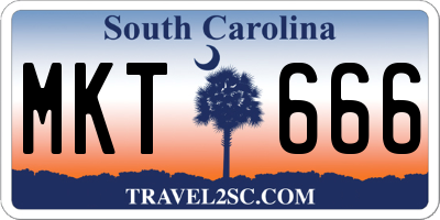 SC license plate MKT666