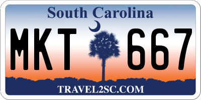 SC license plate MKT667