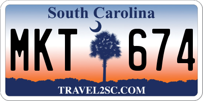 SC license plate MKT674