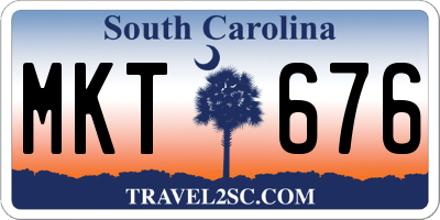 SC license plate MKT676