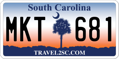 SC license plate MKT681