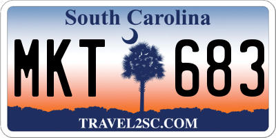 SC license plate MKT683