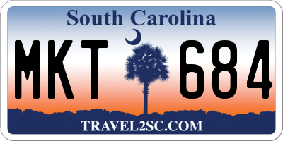 SC license plate MKT684