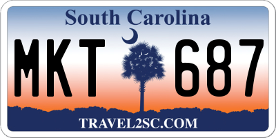 SC license plate MKT687