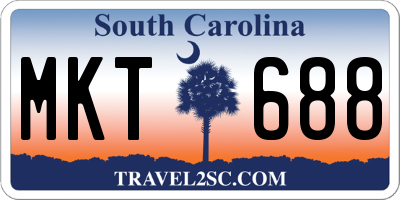 SC license plate MKT688