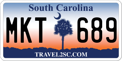SC license plate MKT689