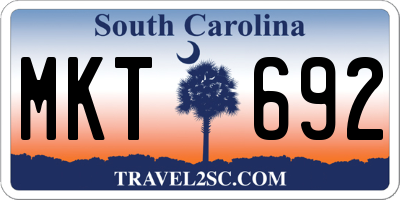 SC license plate MKT692