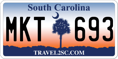 SC license plate MKT693