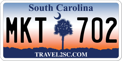 SC license plate MKT702