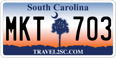 SC license plate MKT703