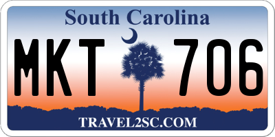 SC license plate MKT706