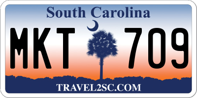 SC license plate MKT709