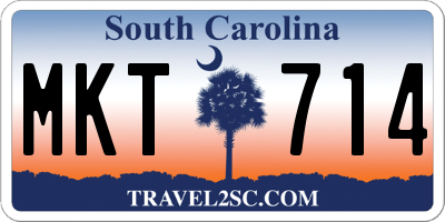 SC license plate MKT714