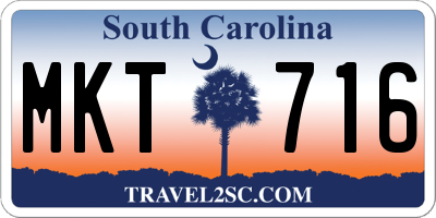 SC license plate MKT716