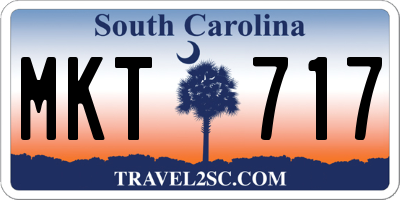 SC license plate MKT717
