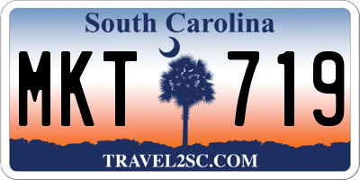 SC license plate MKT719