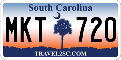 SC license plate MKT720