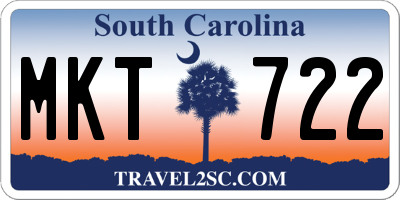 SC license plate MKT722