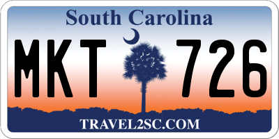SC license plate MKT726