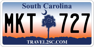 SC license plate MKT727