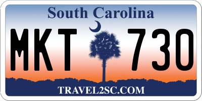 SC license plate MKT730