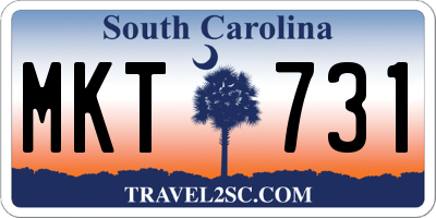SC license plate MKT731