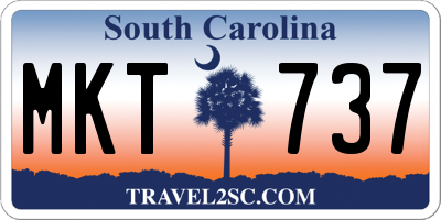 SC license plate MKT737