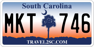 SC license plate MKT746