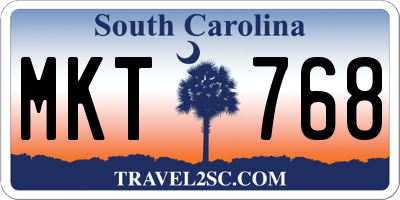 SC license plate MKT768
