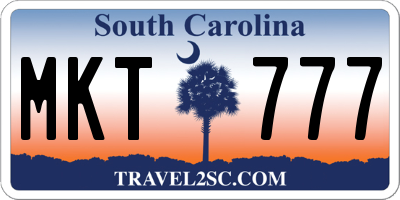 SC license plate MKT777