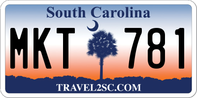 SC license plate MKT781