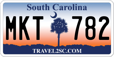 SC license plate MKT782