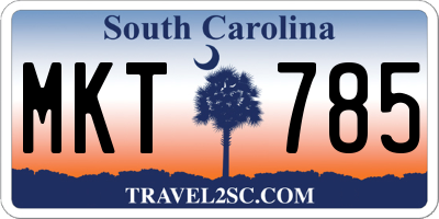 SC license plate MKT785