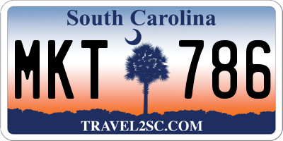 SC license plate MKT786
