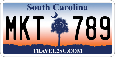 SC license plate MKT789