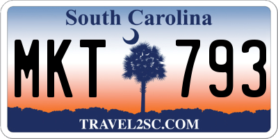 SC license plate MKT793