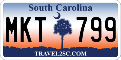 SC license plate MKT799