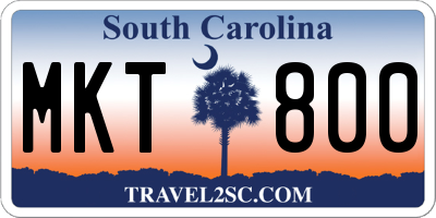SC license plate MKT800