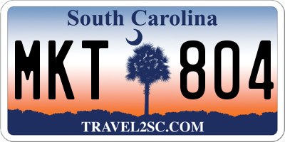 SC license plate MKT804