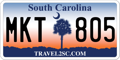 SC license plate MKT805