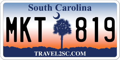 SC license plate MKT819