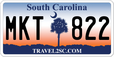 SC license plate MKT822