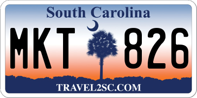 SC license plate MKT826