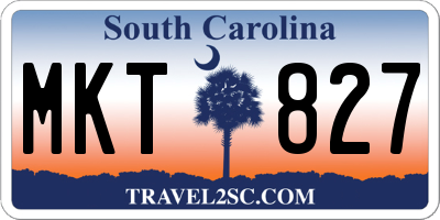 SC license plate MKT827