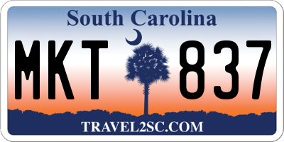 SC license plate MKT837