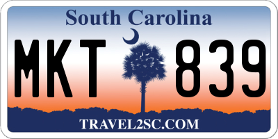 SC license plate MKT839